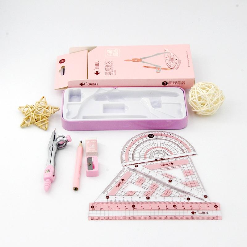 8Pcs/Set Geometry Math Drawing - Math Geometry Set With Compass ulasan dan harga