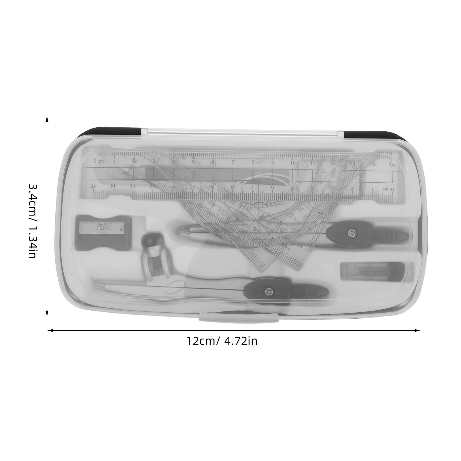 1Set Geometry Drawing Set with - Math Geometry Set With Compass ulasan dan harga